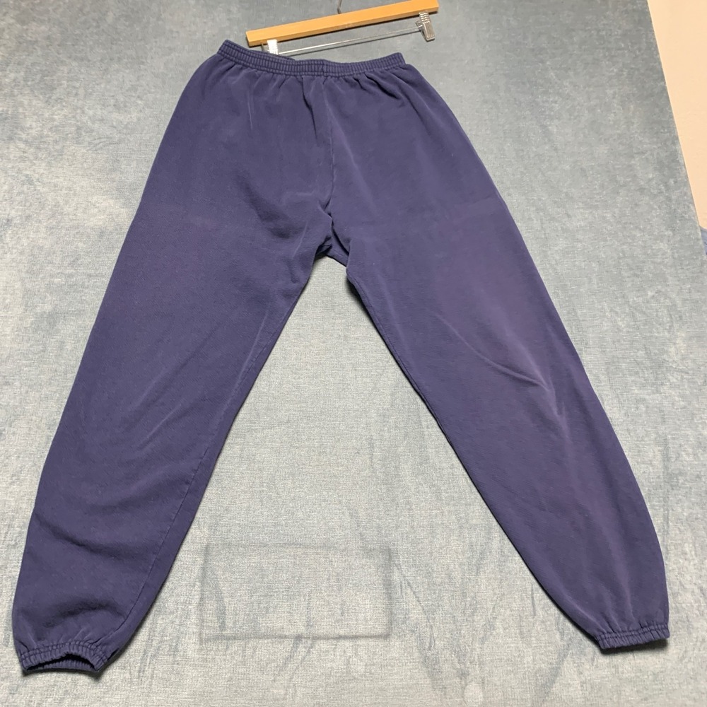 Cheetah Sweatpants Mens Medium Navy Blue Fleece Lined Gym Training Elastic Waist